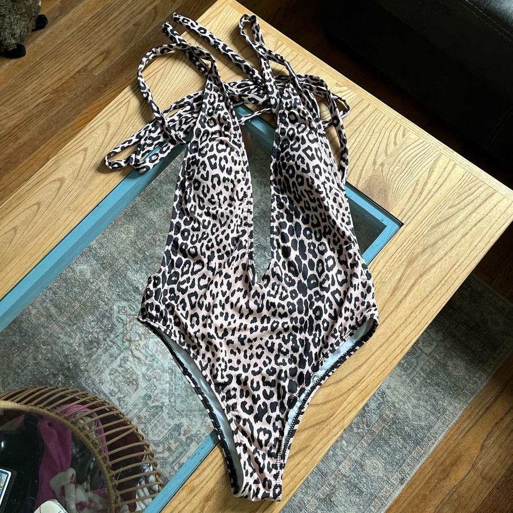 Target Leopard Print One Piece Swimsuit
